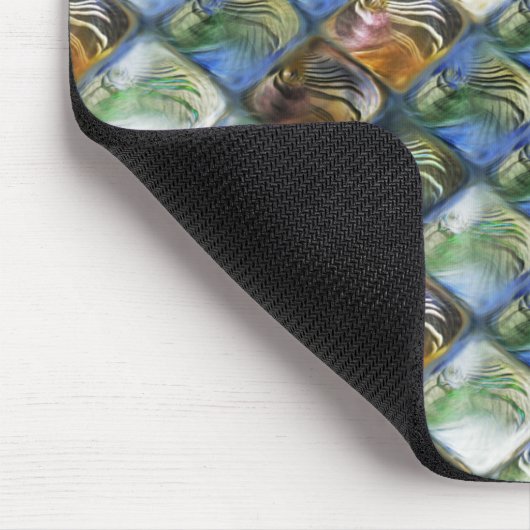 Farbige und polierte Fliesen aus Holz oder Stein Mousepad (Ecke)