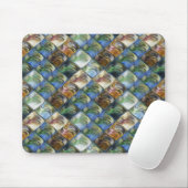 Farbige und polierte Fliesen aus Holz oder Stein Mousepad (Mit Mouse)