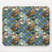 Farbige und polierte Fliesen aus Holz oder Stein Mousepad (Vorne)