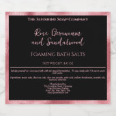 Farbige und rosafarbene Blütensäcke Schaumweinetikett (Einzelnes Label)