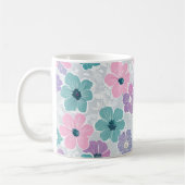 Farbige und schöne Blume drucken Keramik Kaffeetasse (Links)