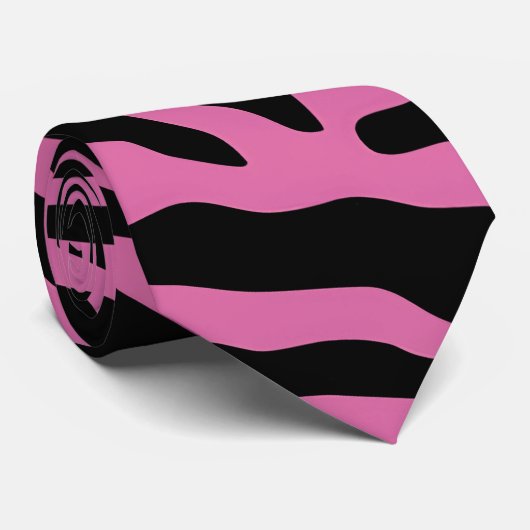 Farbige und schwarze Farbstreifen Krawatte (Gerollt)