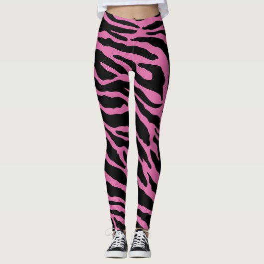 Farbige und schwarze Farbstreifen Leggings (Vorderseite)