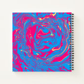 Farbige und verrückte, lustige Katze mit Text Notizblock (Rückseite)