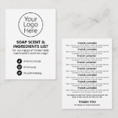 Farbige und weiße Seifenspuren - Logo Visitenkarte (Vorne/Hinten)