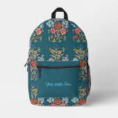 Farbige ungarische Blume Bedruckter Rucksack (Vorderseite)