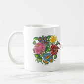 Farbige ungarische Blume Kaffeetasse (Links)