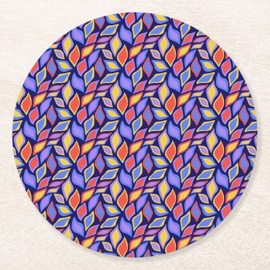 Farbige Untersetzer aus Leaf-Muster (Vorderseite)