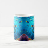 Farbige Unterwasserszene mit Meeresschildkröte Kaffeetasse (Mittel)