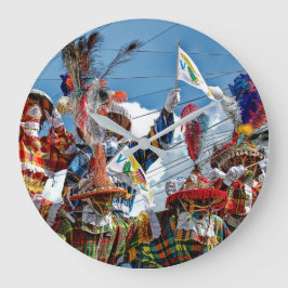 Farbige US-Jungfrau-Inseln Mocko Jumbie Jamboree Runde Wanduhr