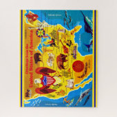 Farbige USA-Karte 16x20 Puzzle (Vertikal)