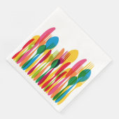 Farbige Utensiden Serviette (Ecke)