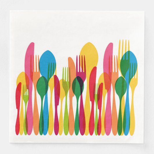 Farbige Utensiden Serviette (Vorderseite)