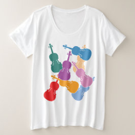 Farbige Veilchen Große Größe T-Shirt