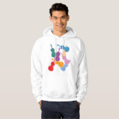Farbige Veilchen Hoodie (Vorne ganz)