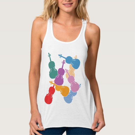 Farbige Veilchen Tank Top (Vorderseite)