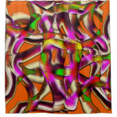 Farbige, verdrehte Ausschnitte rosa, eingekerbte K Duschvorhang (Vorderseite)