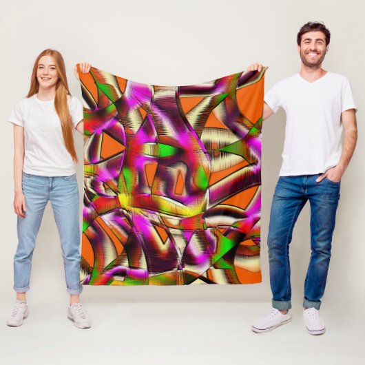 Farbige, verdrehte Ausschnitte rosa, eingekerbte K Fleecedecke (Beispiel)