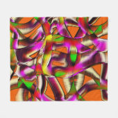 Farbige, verdrehte Ausschnitte rosa, eingekerbte K Fleecedecke (Vorderseite (Horizontal))