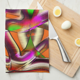 Farbige, verdrehte Ausschnitte rosa, eingekerbte K Geschirrtuch