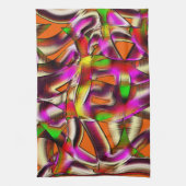 Farbige, verdrehte Ausschnitte rosa, eingekerbte K Geschirrtuch (Vertikal)