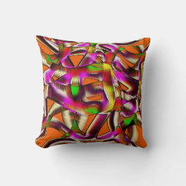 Farbige, verdrehte Ausschnitte rosa, eingekerbte K Kissen