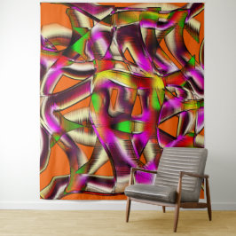 Farbige, verdrehte Ausschnitte rosa, eingekerbte K Wandteppich