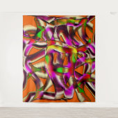 Farbige, verdrehte Ausschnitte rosa, eingekerbte K Wandteppich (Vorderseite)