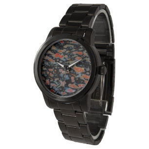 Farbige versteinerten Dinosaurierknochen Armbanduhr