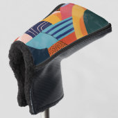 Farbige vertikale abstrakte Linienmuster Golf Headcover (3/4 Vorderseite)