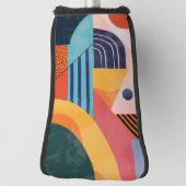 Farbige vertikale abstrakte Linienmuster Golf Headcover (Rotieren 90)