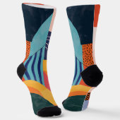 Farbige vertikale abstrakte Linienmuster Socken (Gewinkelt)
