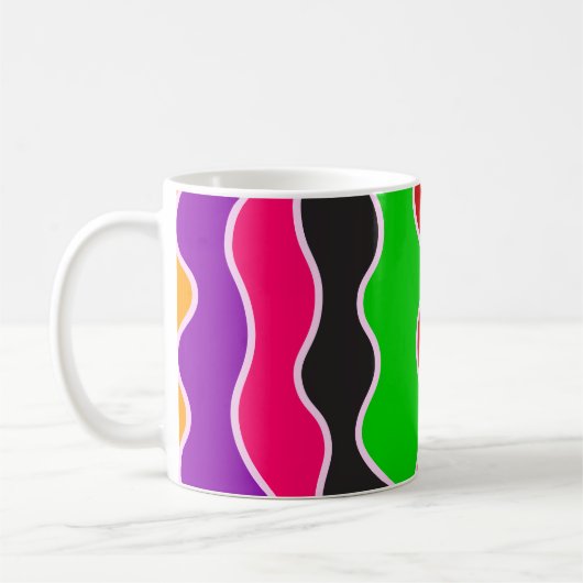 Farbige vertikale Linienführung Kaffeetasse (Links)