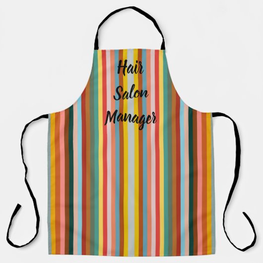 Farbige vertikale Retrostreifen Schürze (Vorderseite)