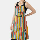 Farbige vertikale Retrostreifen Schürze (InSitu)