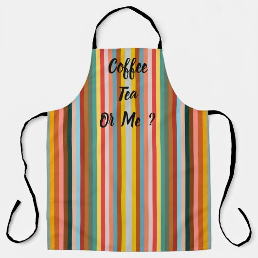 Farbige vertikale Retrostreifen Schürze (Vorderseite)