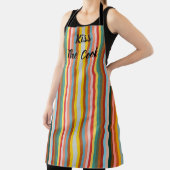 Farbige vertikale Retrostreifen Schürze (InSitu)