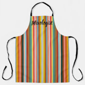 Farbige vertikale Retrostreifen Schürze (Vorderseite)
