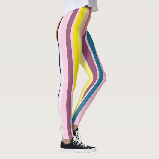 Farbige vertikale Streifen Leggings (Rechts)