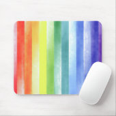 Farbige vertikale Wasserfarben-Regenbogenmuster | Mousepad (Mit Mouse)