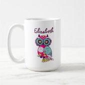 Farbige Verzierte Blütenschale Individuelle Name T Kaffeetasse (Links)