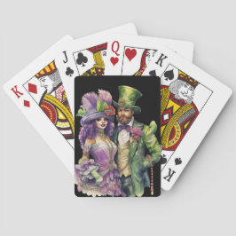 FARBIGE VERZIERTE MARDI GRAS-PAAR SPIELKARTEN
