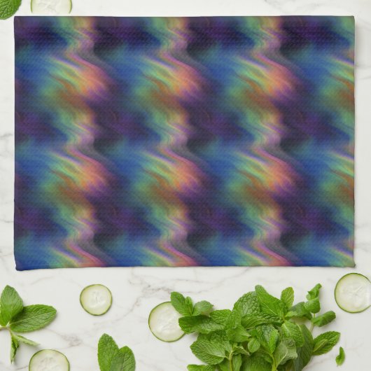 Farbige Vibrationen Küchentuch (Gefaltet)