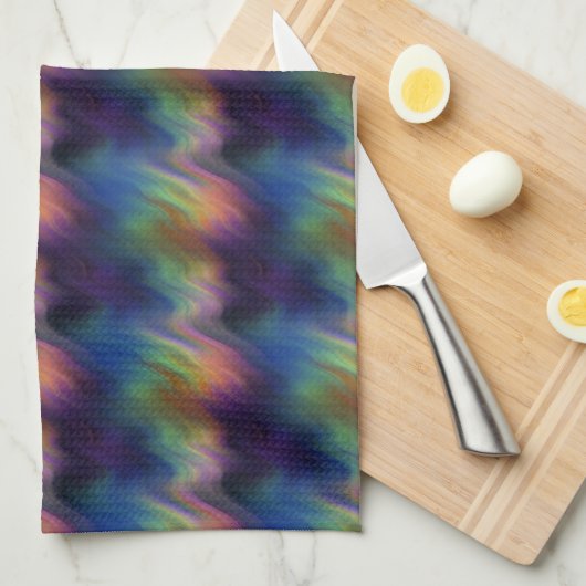 Farbige Vibrationen Küchentuch (Viertel Falte)