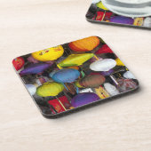 Farbige vietnamesische Laternen Getränkeuntersetzer (Linke Seite)