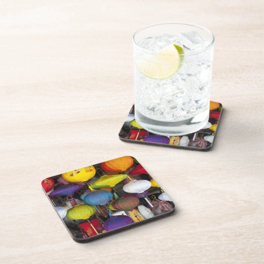 Farbige vietnamesische Laternen Getränkeuntersetzer (Rechte Seite)