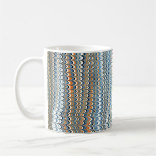 Farbige viktorianische Marmorpapier-Einband Kaffeetasse