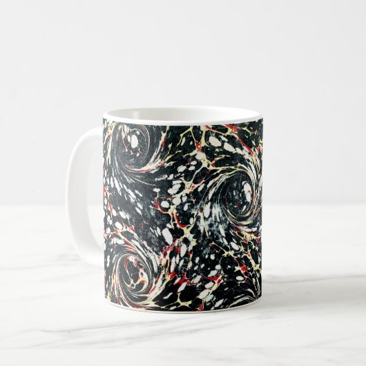 Farbige Viktorianische Papierabdeckung Kaffeetasse (Vorderseite Links)