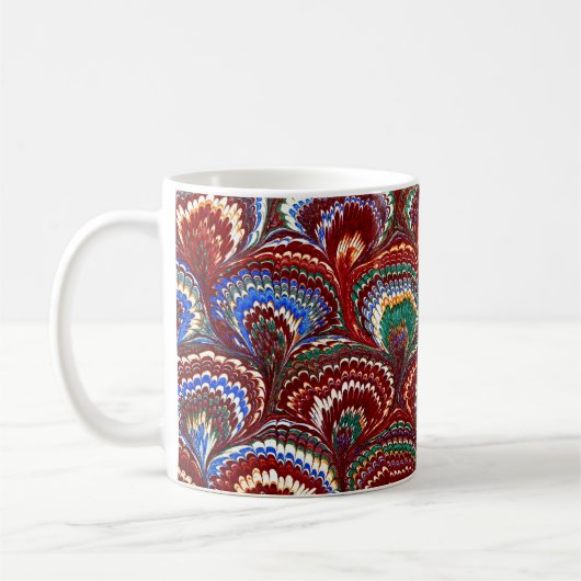 Farbige Viktorianische Papierabdeckung Kaffeetasse (Links)