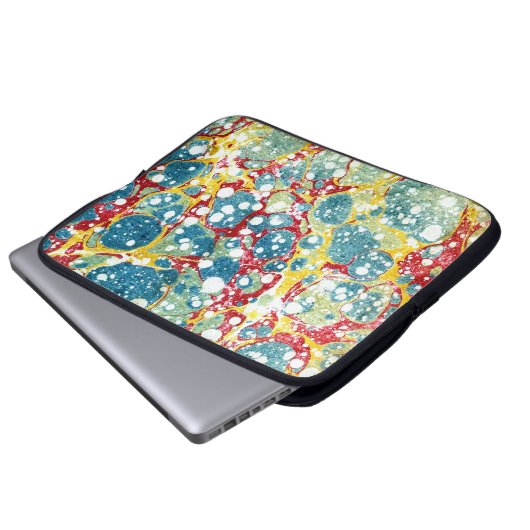 Farbige Viktorianische Papierabdeckung Laptopschutzhülle (Vorne Knopf)